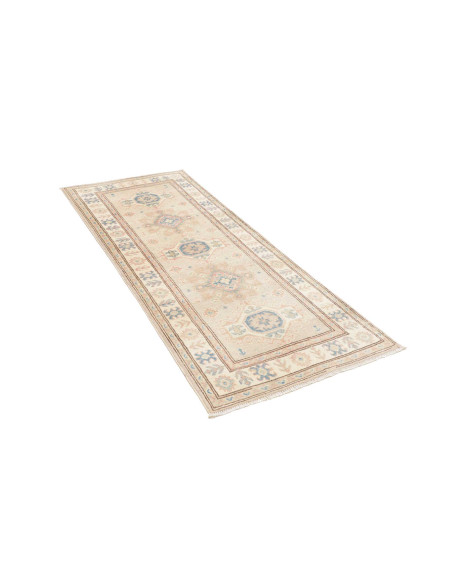 Rug Kazak Afghanistan 80x197 Cream Sky Blue Sof