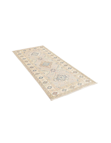 Rug Kazak Afghanistan 82x187 Light Grey Blue Da