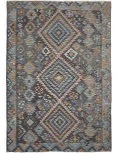 Tappeto Kilim Afghanistan 200x296 Grigio Antrac