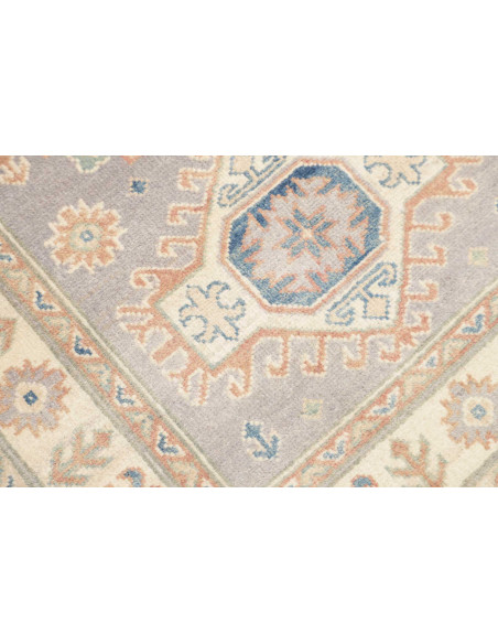 Tappeto Kazak Afghanistan 83x195 Grigio Chiaro