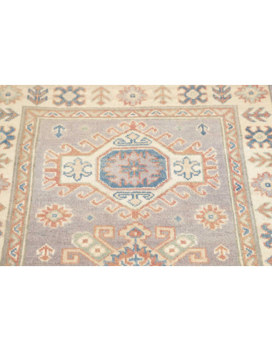Tappeto Kazak Afghanistan 83x195 Grigio Chiaro
