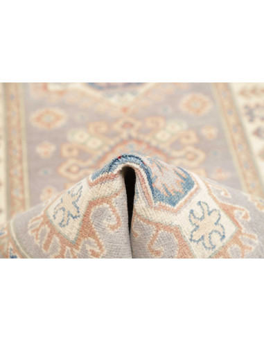 Tappeto Kazak Afghanistan 83x195 Grigio Chiaro