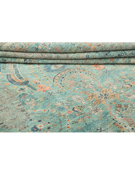 Rug Shahi Fine Pakistan 269x366 Aqua Grey Orang