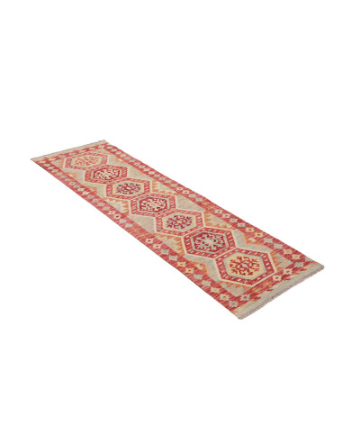 Tappeto Kilim Afghanistan 58x196 Rosso Bordeaux