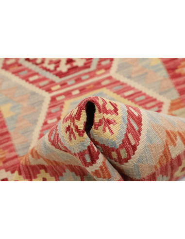 Tappeto Kilim Afghanistan 58x196 Rosso Bordeaux