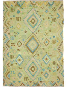 Tappeto Kilim Afghanistan 209x291 Verde Chiaro