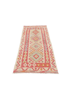 Tappeto Kilim Afghanistan 65x189 Crema Rosso Co 2