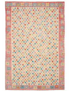 Tappeto Kilim Afghanistan 198x297 Crema Corallo