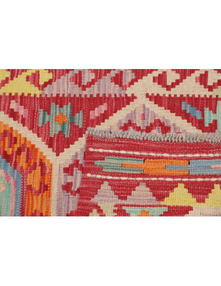 Rug Kilim Afghanistan 56x151 Red Multicolor