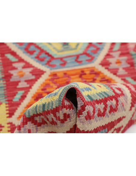 Rug Kilim Afghanistan 56x151 Red Multicolor