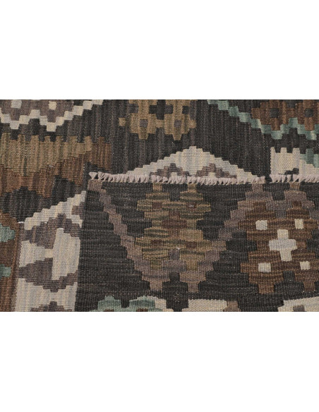 Tappeto Kilim Afghanistan 85x286 Grigio Scuro M