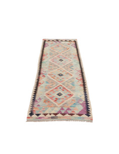 Rug Kilim Afghanistan 62x193 Light Blue Cream C 2