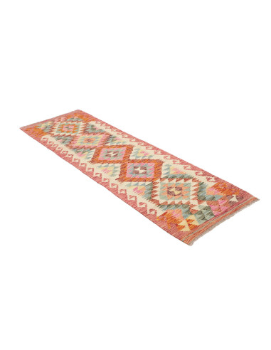 Tappeto Kilim Afghanistan 63x192 Terracotta Cre