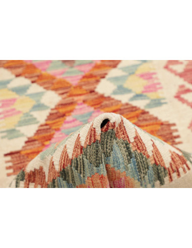 Tappeto Kilim Afghanistan 63x192 Terracotta Cre