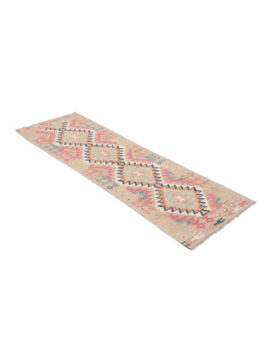 Tappeto Kilim Afghanistan 62x189 Beige Rosa Azz