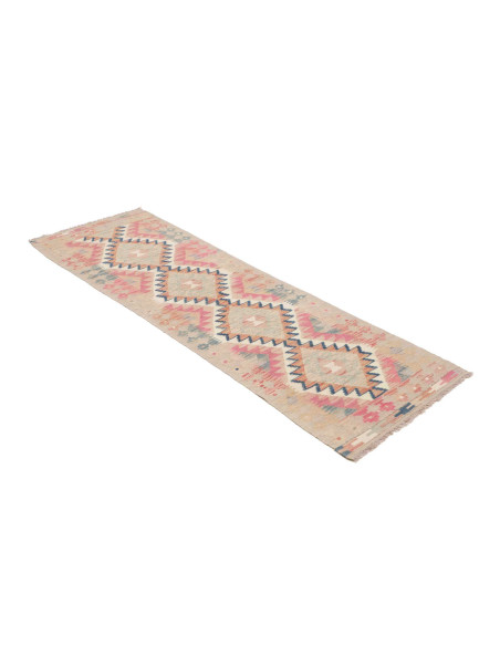 Tappeto Kilim Afghanistan 62x189 Beige Rosa Azz