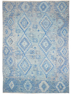Tappeto Kilim Afghanistan 204x281 Blu Grigio Ch