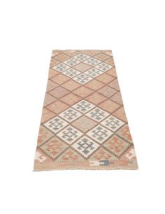 Rug Kilim Afghanistan 61x198 Peach Salmon Cream 2