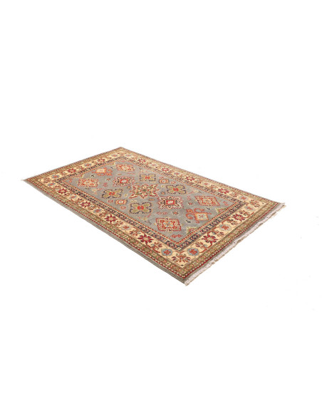Rug Kazak Afghanistan 116x186 Blue Green Cream