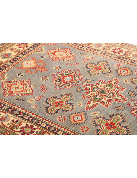 Rug Kazak Afghanistan 116x186 Blue Green Cream