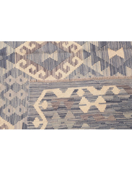 Tappeto Kilim Afghanistan 204x291 Blues Cream M