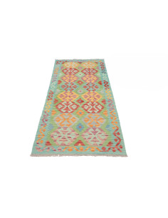 Rug Kilim Afghanistan 84x199 Turquoise Orange R 2