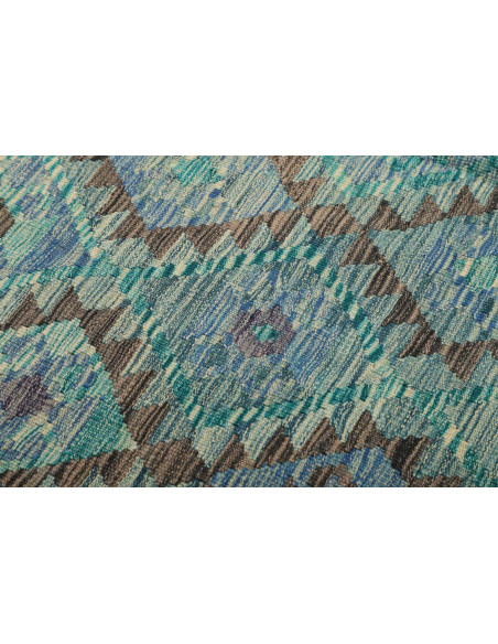 Rug Kilim Afghanistan 252x292 Teal Blue Cream I