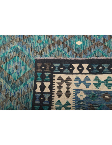 Rug Kilim Afghanistan 255x344 Turquoise Petrol