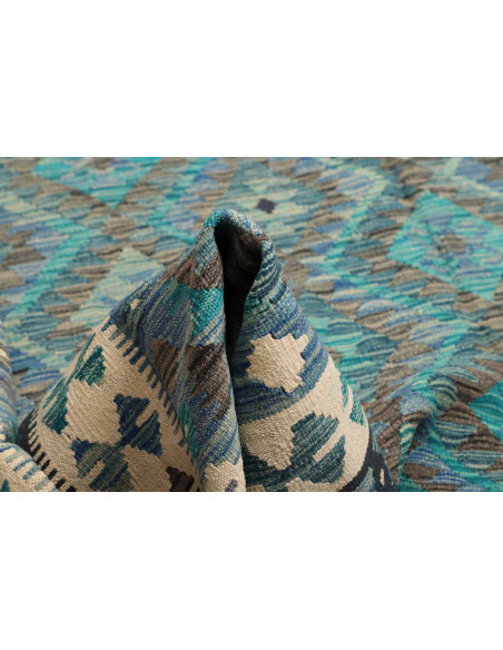 Rug Kilim Afghanistan 255x344 Turquoise Petrol
