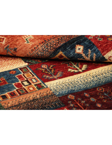 Rug Mosaic Pakistan 99x155 Red Green Blue Orang