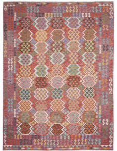 Rug Kilim Afghanistan 255x344 Purple Red Orange