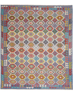 Rug Kilim Afghanistan 256x299 Blue Red Yellow G