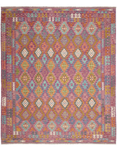 Rug Kilim Afghanistan 256x299 Purple Teal Orang
