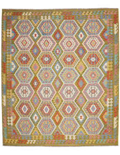 Rug Kilim Afghanistan 257x295 Olive Green Blue