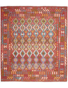 Rug Kilim Afghanistan 257x294 Red Orange Turquo