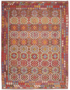 Rug Kilim Afghanistan 258x342 Red Burgundy Yell