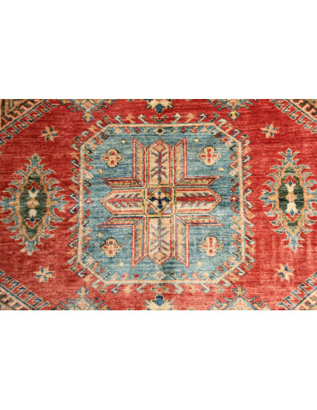 Tappeto Kazak Fine Pakistan 155x246 Rosso Terra
