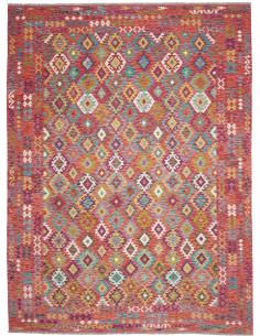 Rug Kilim Afghanistan 263x357 Red Orange Blue Y