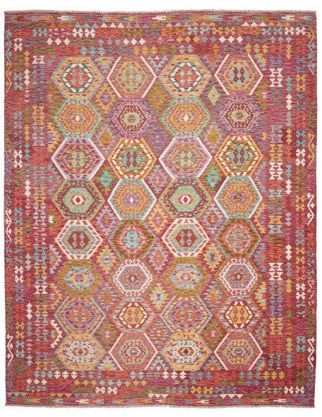 Tappeto Kilim Afghanistan 309x384 Rosso Magenta