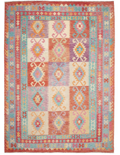 Rug Kilim Afghanistan 248x341 Red Orange Turquo