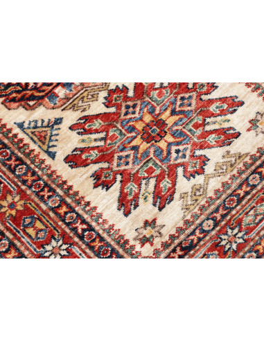 Rug Kazak Fine Pakistan 78x267 Cream Red Blue G