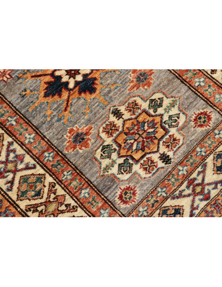 Tappeto Kazak Fine Pakistan 83x291 Grigio Blu R