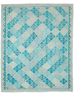 Rug Kilim Afghanistan 251x302 Turquoise Blue Aq