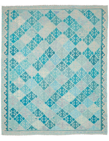 Rug Kilim Afghanistan 251x302 Turquoise Blue Aq