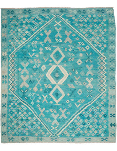 Tappeto Kilim Afghanistan 252x297 Turchese Grig
