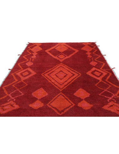 Rug Berber Pakistan 231x302 Dark Red