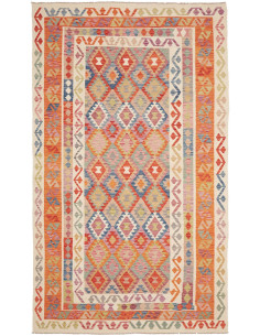 Tappeto Kilim Afghanistan 198x338 Arancione Bei