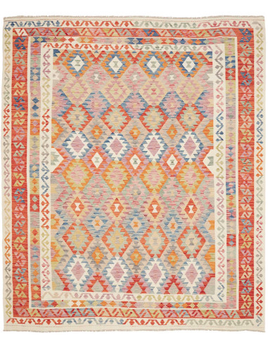 Tappeto Kilim Afghanistan 246x291 Pesca Azzurro