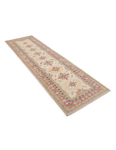 Rug Kazak Afghanistan 85x294 Beige Dark Blue An
