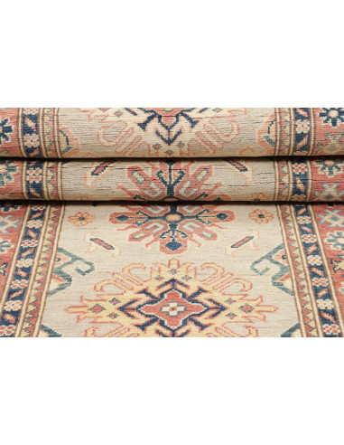 Rug Kazak Afghanistan 85x294 Beige Dark Blue An